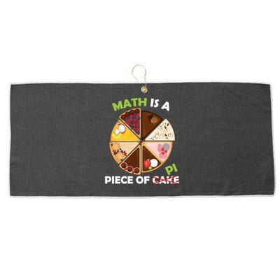 Math Is A Piece Of Pi Large Microfiber Waffle Golf Towel