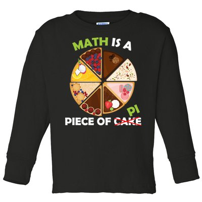 Math Is A Piece Of Pi Toddler Long Sleeve Shirt