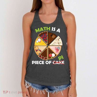 Math Is A Piece Of Pi Women's Knotted Racerback Tank