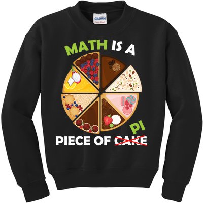 Math Is A Piece Of Pi Kids Sweatshirt