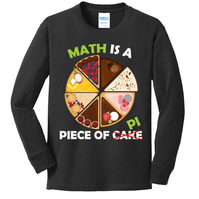 Math Is A Piece Of Pi Kids Long Sleeve Shirt