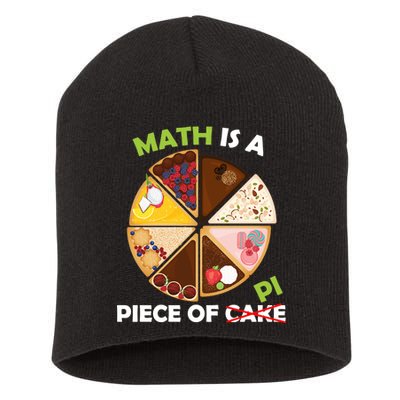 Math Is A Piece Of Pi Short Acrylic Beanie