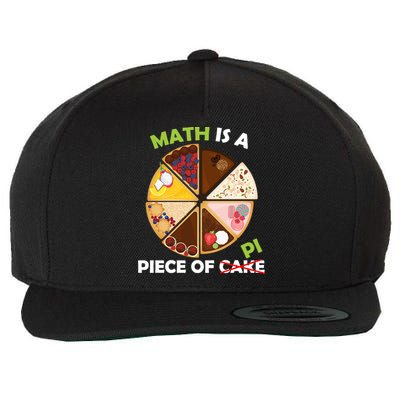 Math Is A Piece Of Pi Wool Snapback Cap