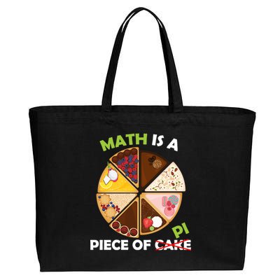 Math Is A Piece Of Pi Cotton Canvas Jumbo Tote