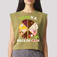 Math Is A Piece Of Pi Garment-Dyed Women's Muscle Tee