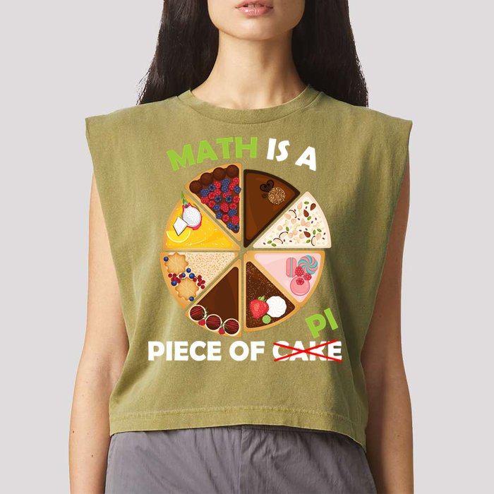 Math Is A Piece Of Pi Garment-Dyed Women's Muscle Tee