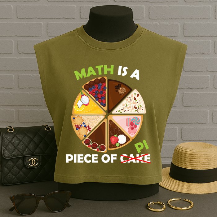 Math Is A Piece Of Pi Garment-Dyed Women's Muscle Tee