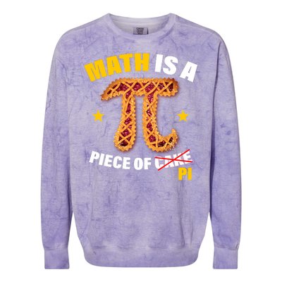 Math is a piece of pi Humor Colorblast Crewneck Sweatshirt