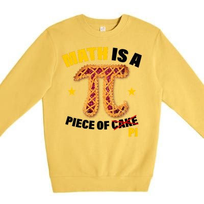 Math is a piece of pi Humor Premium Crewneck Sweatshirt