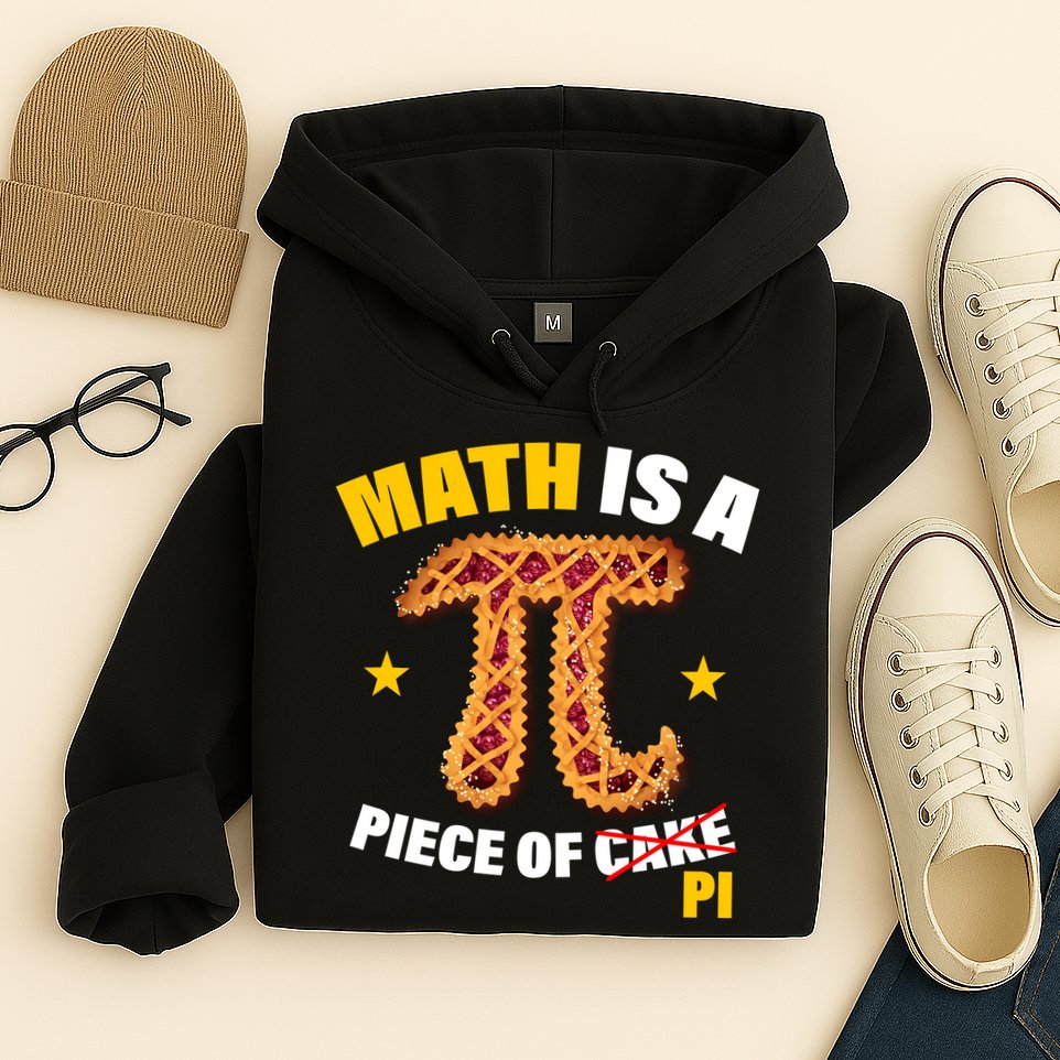 Math is a piece of pi Humor Hoodie