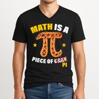 Math is a piece of pi Humor V-Neck T-Shirt