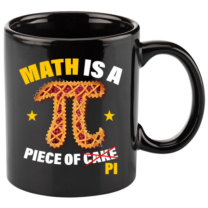 Math is a piece of pi Humor 11oz C Handle Ceramic Mug