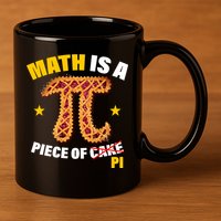 Math is a piece of pi Humor 11oz C Handle Ceramic Mug