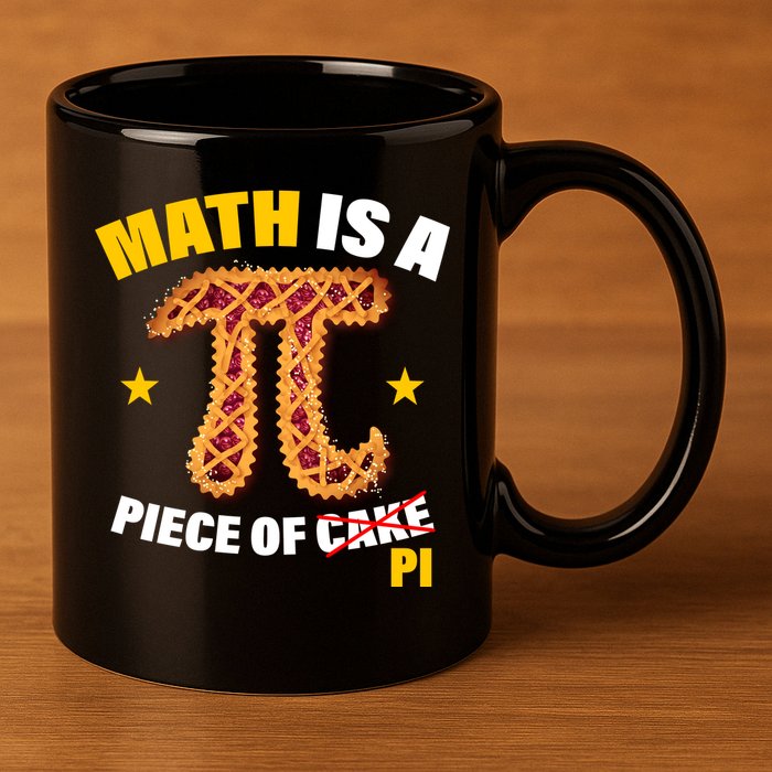 Math is a piece of pi Humor 11oz C Handle Ceramic Mug