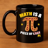 Math is a piece of pi Humor 11oz C Handle Ceramic Mug