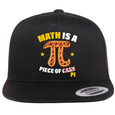 Math is a piece of pi Humor Flat Bill Trucker Hat