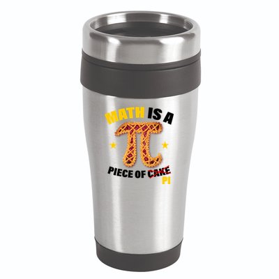 Math is a piece of pi Humor 16oz Travel Tumbler