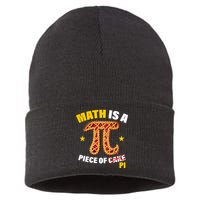 Math is a piece of pi Humor Sustainable Knit Beanie