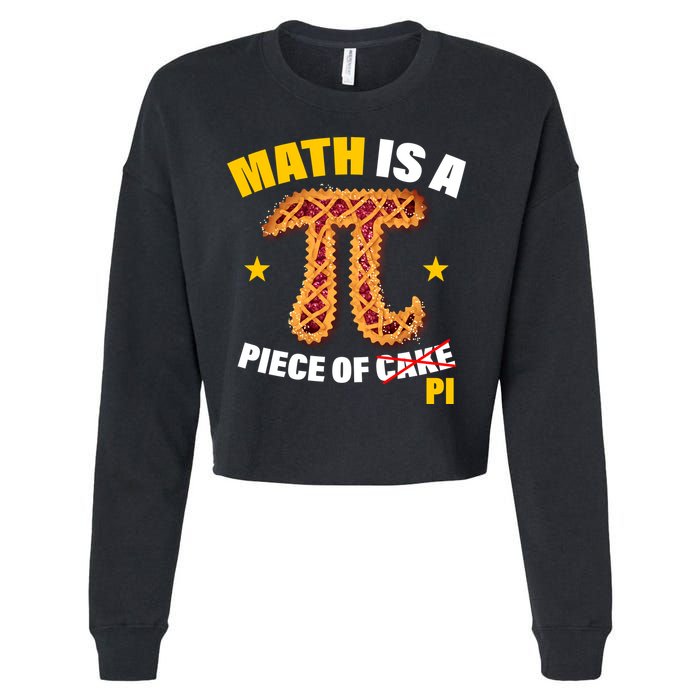 Math is a piece of pi Humor Cropped Pullover Crew