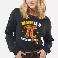 Math is a piece of pi Humor Cropped Pullover Crew