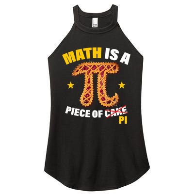 Math is a piece of pi Humor Women's Perfect Tri Rocker Tank