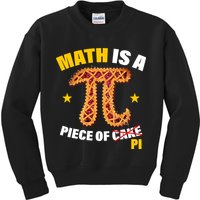 Math is a piece of pi Humor Kids Sweatshirt