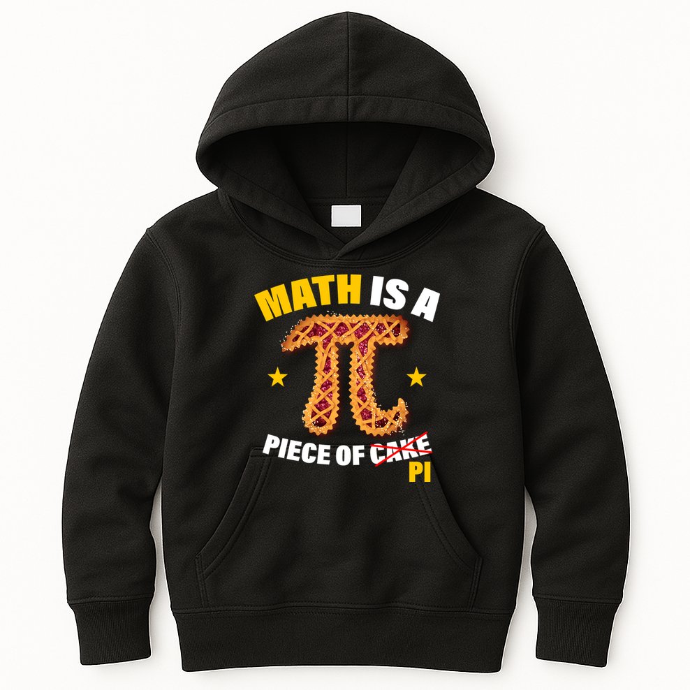 Math is a piece of pi Humor Kids Hoodie