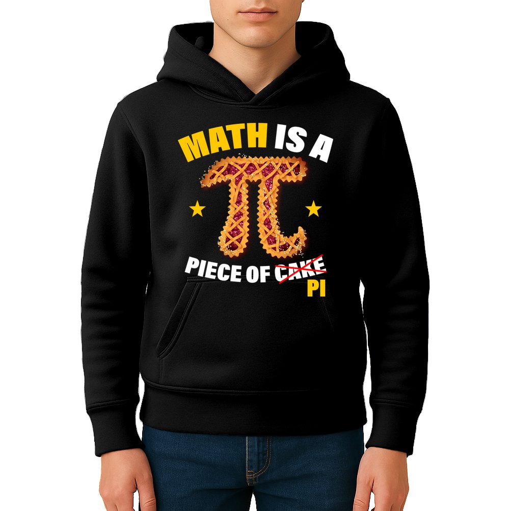 Math is a piece of pi Humor Kids Hoodie