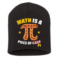 Math is a piece of pi Humor Short Acrylic Beanie