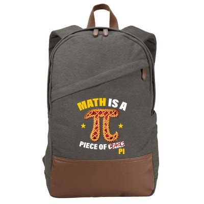 Math is a piece of pi Humor Cotton Canvas Backpack