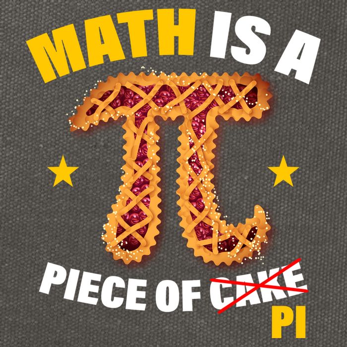 Math is a piece of pi Humor Cotton Canvas Backpack