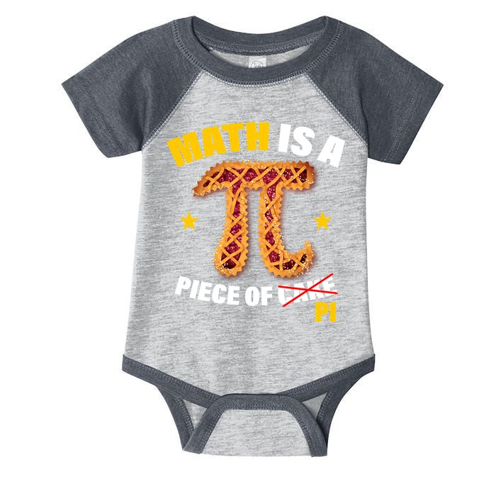 Math is a piece of pi Humor Infant Baby Jersey Bodysuit