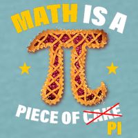 Math is a piece of pi Humor Sueded Cloud Jersey T-Shirt