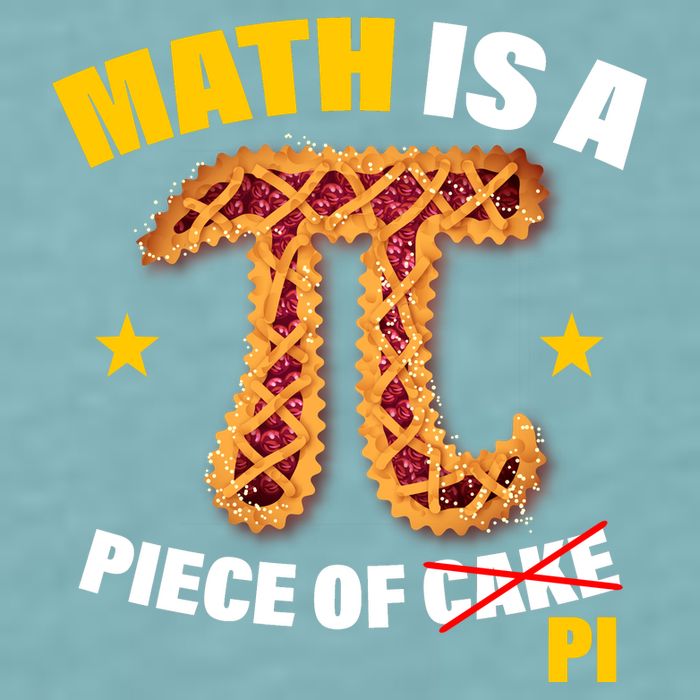 Math is a piece of pi Humor Sueded Cloud Jersey T-Shirt