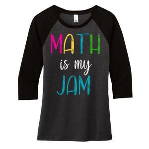 Math Is My Jam Women's Tri-Blend 3/4-Sleeve Raglan Shirt