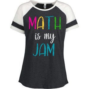 Math Is My Jam Enza Ladies Jersey Colorblock Tee