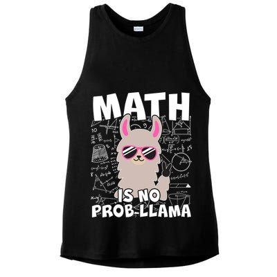 Math Is No Prob-llama Ladies PosiCharge Tri-Blend Wicking Tank