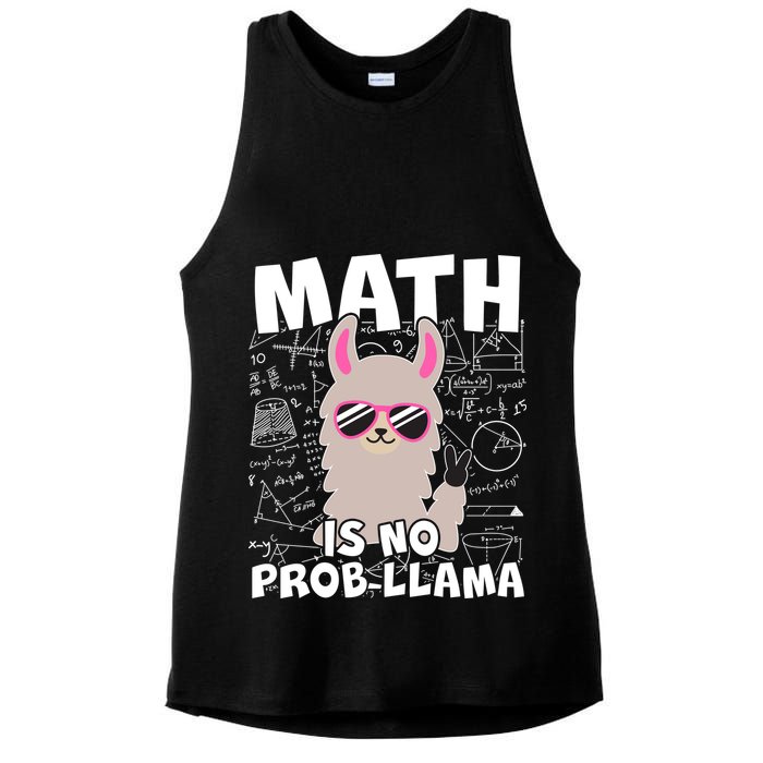 Math Is No Prob-llama Ladies PosiCharge Tri-Blend Wicking Tank