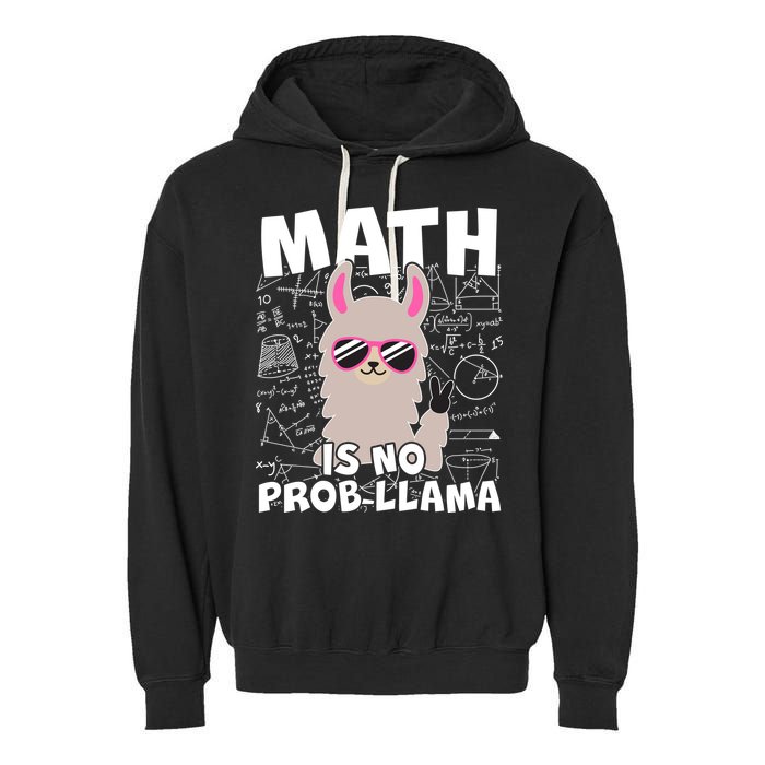 Math Is No Prob-llama Garment-Dyed Fleece Hoodie