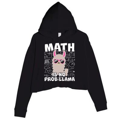 Math Is No Prob-llama Crop Fleece Hoodie