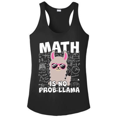 Math Is No Prob-llama Ladies PosiCharge Competitor Racerback Tank