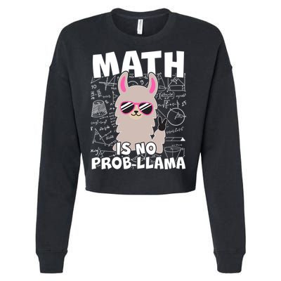 Math Is No Prob-llama Cropped Pullover Crew
