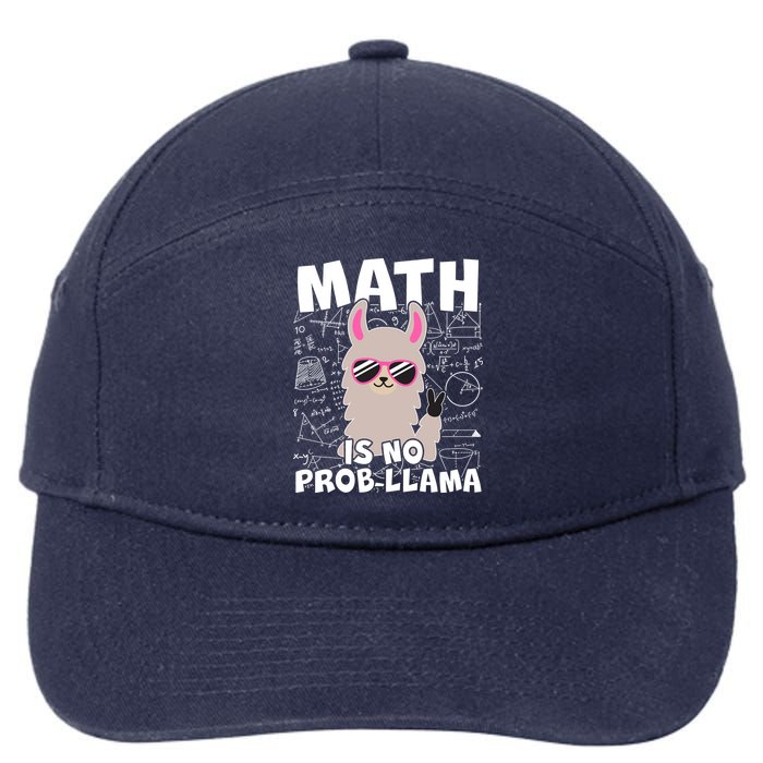 Math Is No Prob-llama 7-Panel Snapback Hat