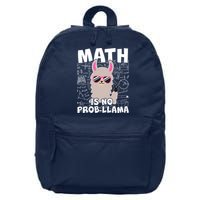 Math Is No Prob-llama 16 in Basic Backpack