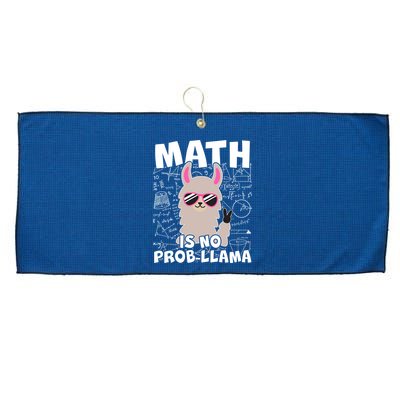 Math Is No Prob-llama Large Microfiber Waffle Golf Towel