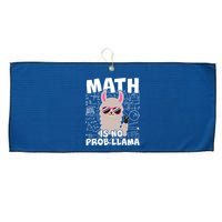 Math Is No Prob-llama Large Microfiber Waffle Golf Towel