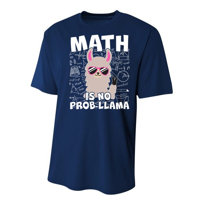 Math Is No Prob-llama Youth Performance Sprint T-Shirt