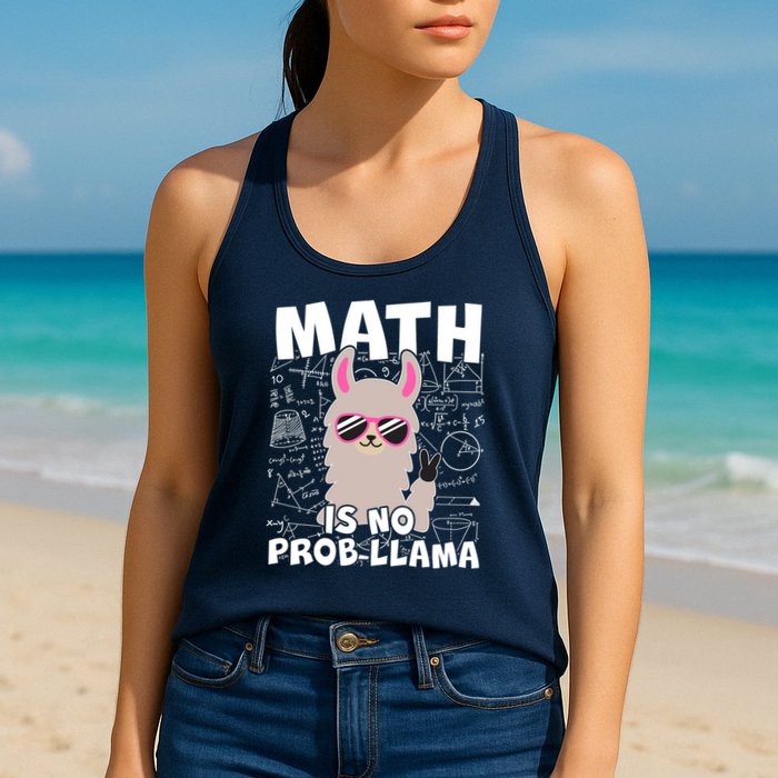 Math Is No Prob-llama Womens Tank Top