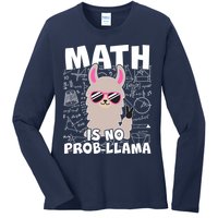 Math Is No Prob-llama Ladies Long Sleeve Shirt