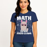 Math Is No Prob-llama Womens T-Shirt